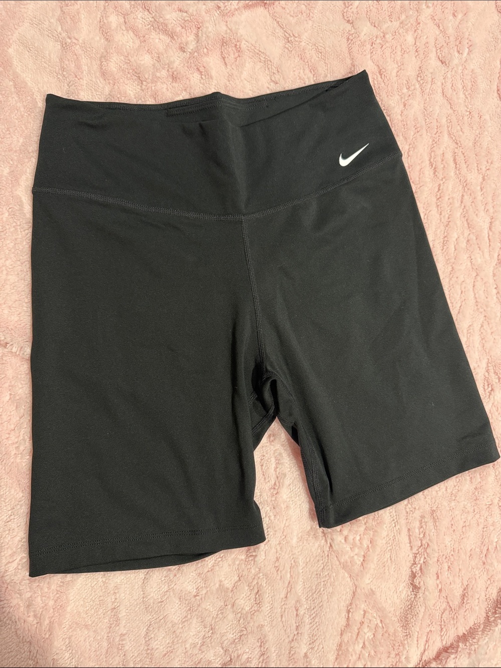 Nike Black Mid-Rise Bike Shorts with Swoosh